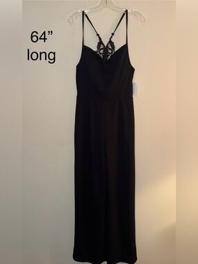 ROWA Black Lace-Back Wide-Leg JumpSuit XL